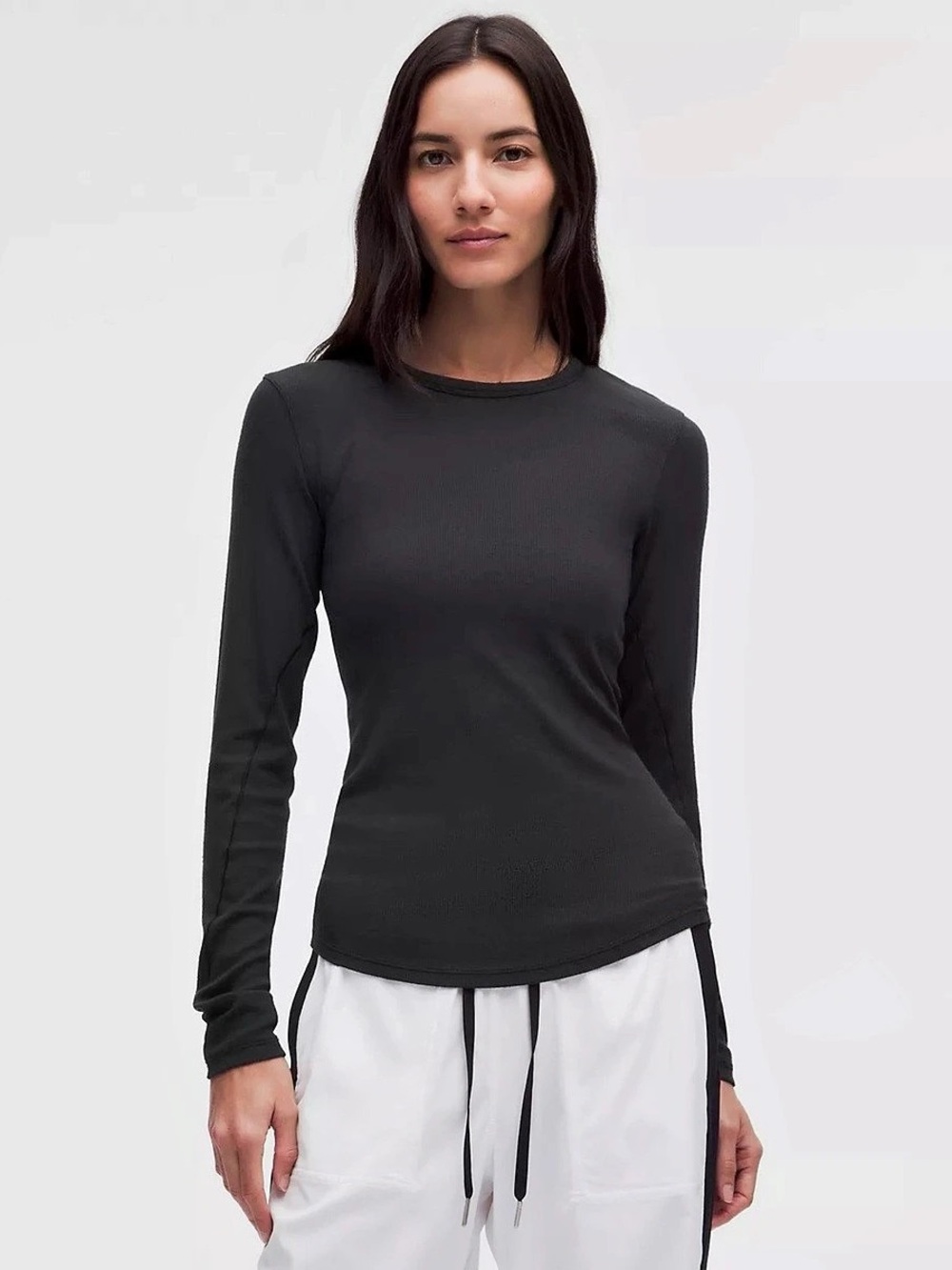 LULULEMON HOLD TIGHT LONG SLEEVE SHIRT – BLACK – ESTIMATED XS-S